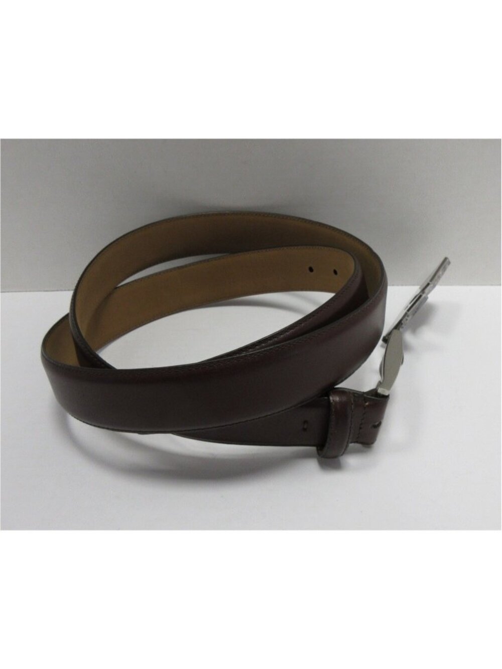 Trafalgar Belt XL Genuine Leather Silver Buckle Dress Casual NEW